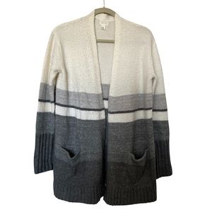 CASLON LONG OPEN FRONT CARDIGAN SIZE S